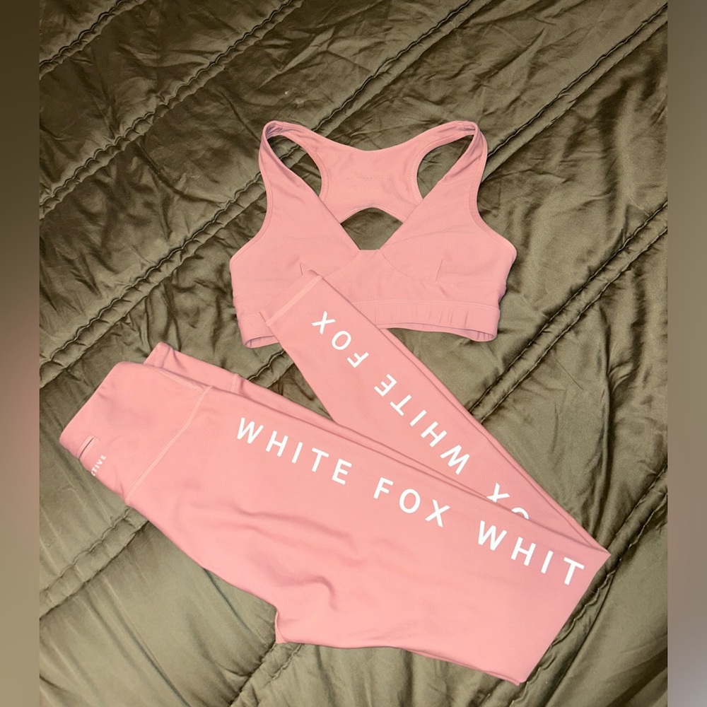 White fox boutique workout matching set